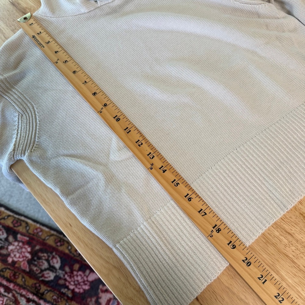 Lululemon Double Knit Sweater Hoodie Size XS/S Cashmere Blend Pullover Cream - Picture 6 of 7